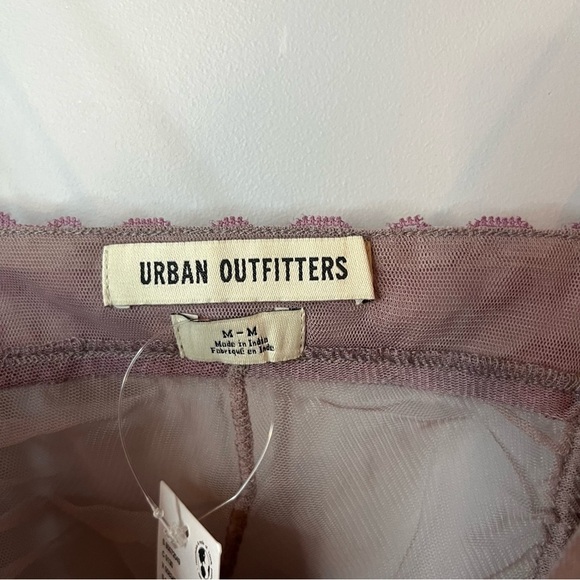 Urban Outfitters UO Marina Sheer Ruched Monochromatic Purple Mini Dress M NWT - Picture 10 of 16